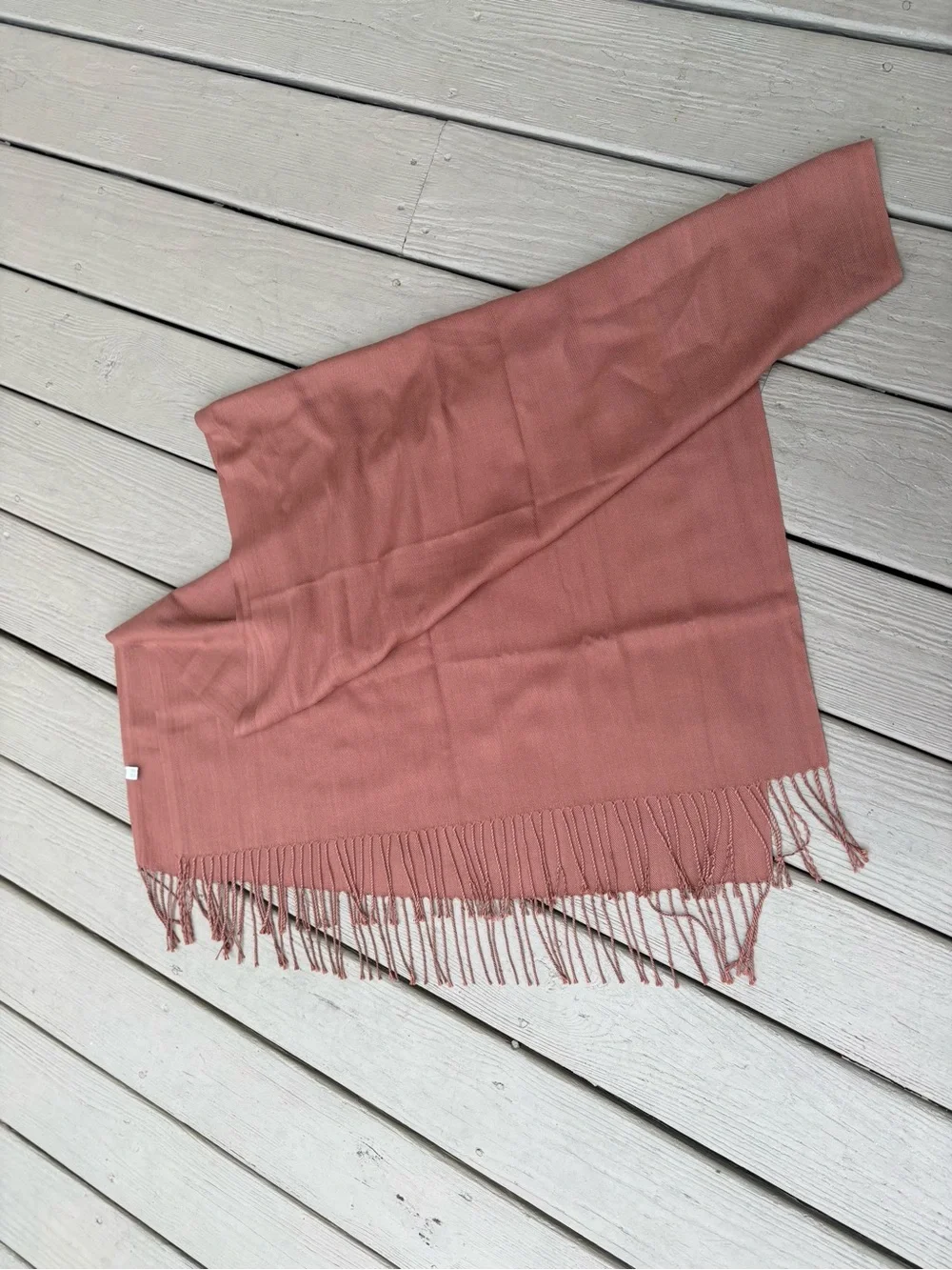 NWOT Lightweight Women’s Camel Color Fringe Scarf/Shawl, Size: 70” x 20”